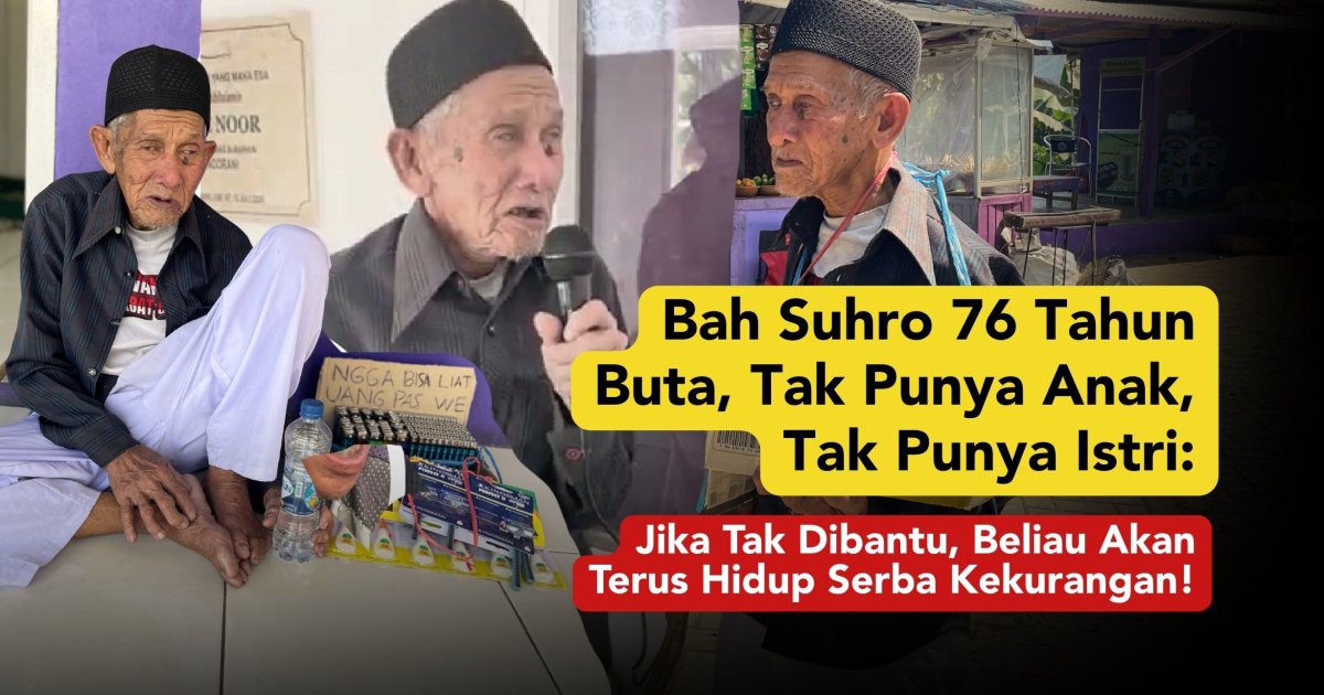 Mata Buta, Sebatang Kara, Bantu Bah Suhro Hidup Layak