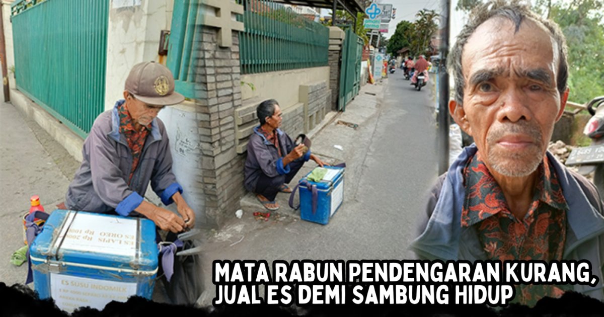 Mata Rabun Pendengaran Kurang, Jual Es Demi Sambung Hidup