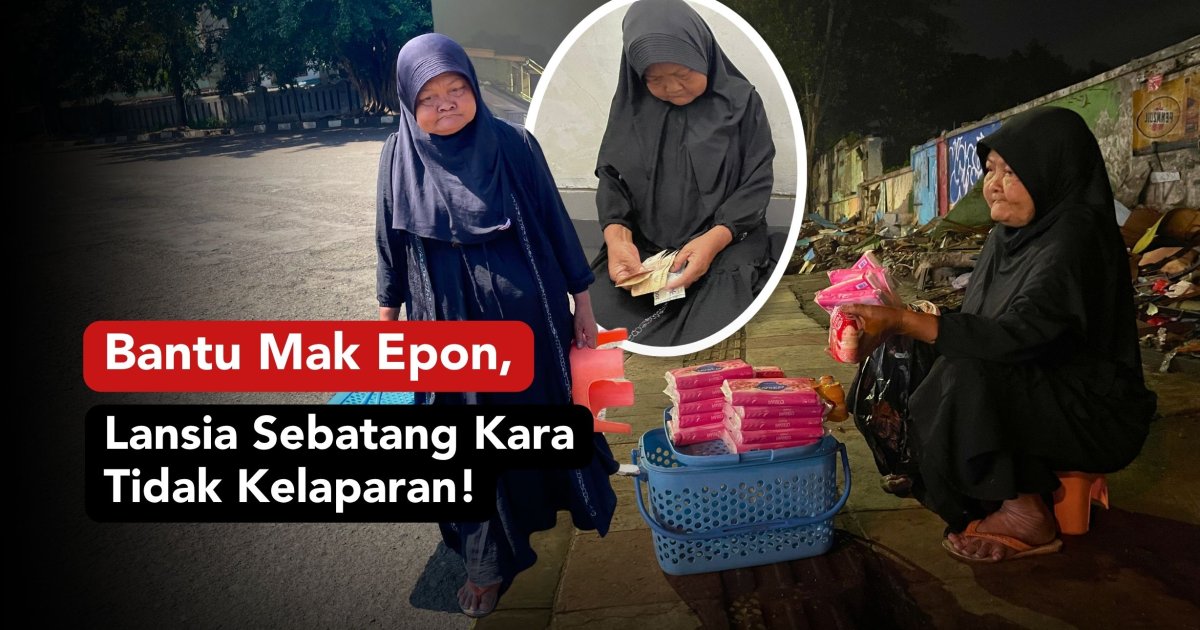 Sebatang Kara Diusia Senja, Jual Tisu Sampai Malam Demi Tak Diusir dari Kontrakan